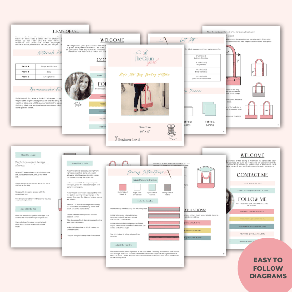 Easy Tote Bag Sewing Pattern