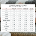 Printable Blanket Size Chart PDF