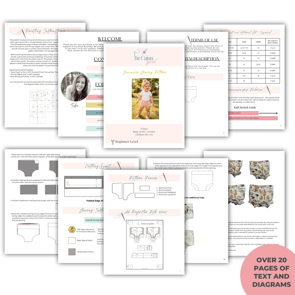 Bummies Short Sewing pattern