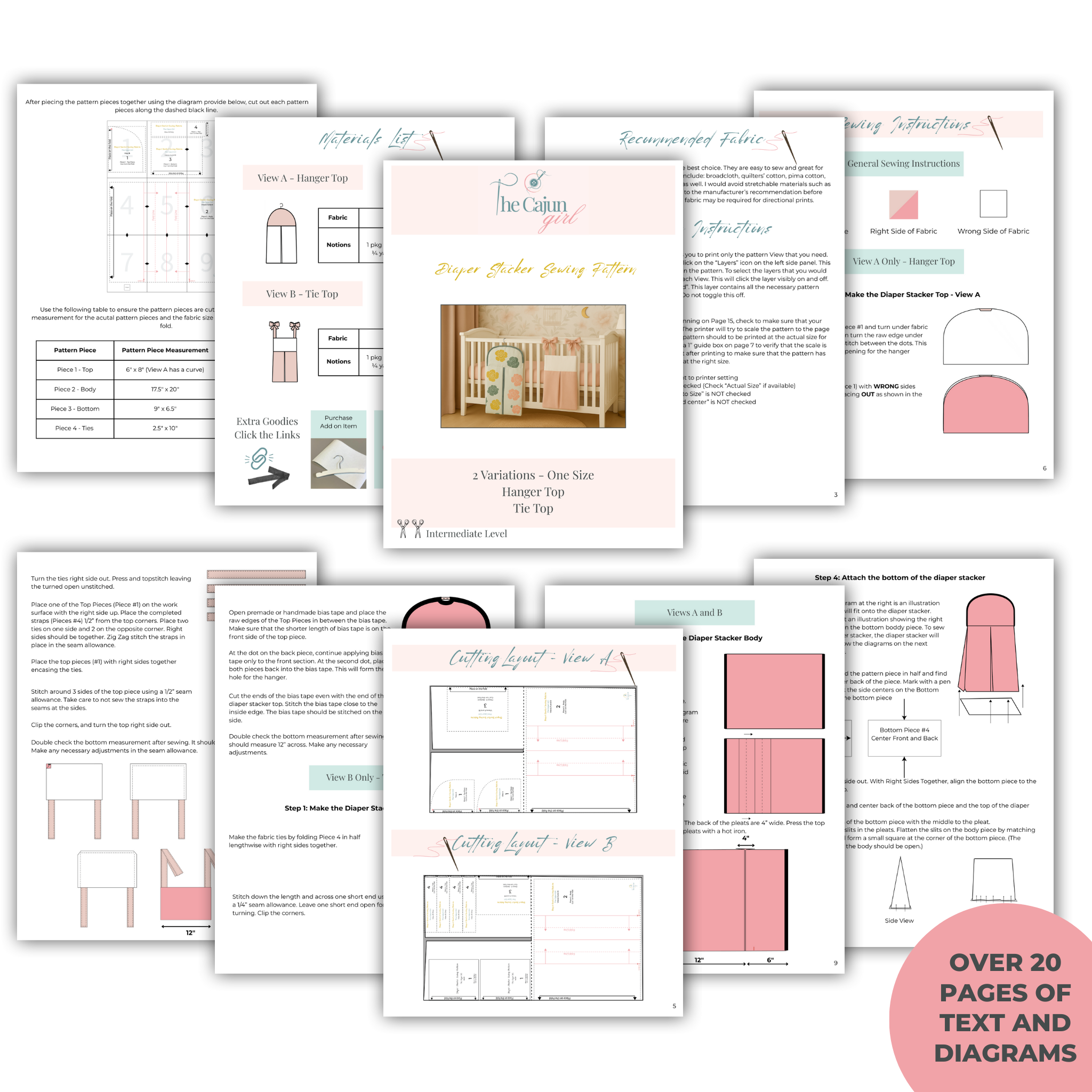 Diaper Stacker Sewing Pattern