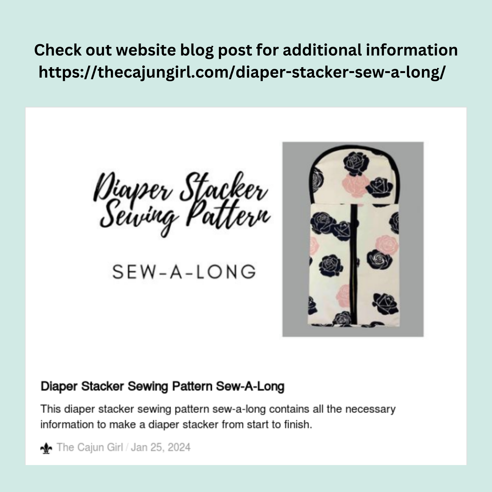 Diaper Stacker Sewing Pattern