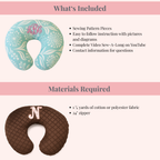 Nursing Pillow Cover Sewing Pattern (Fits Standard Boppy)